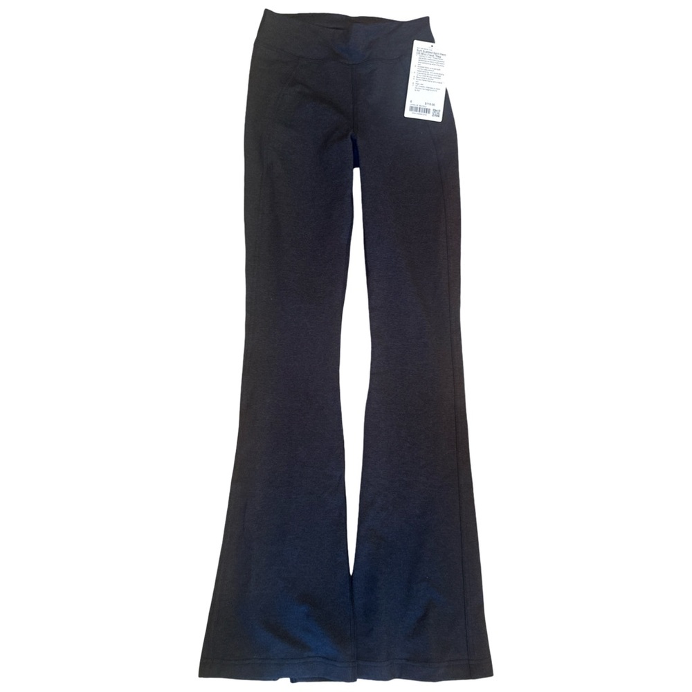 Lululemon Soft Sueded Split Hem HR Mini Flare Pant Black Size 6 NWT 32” Reg